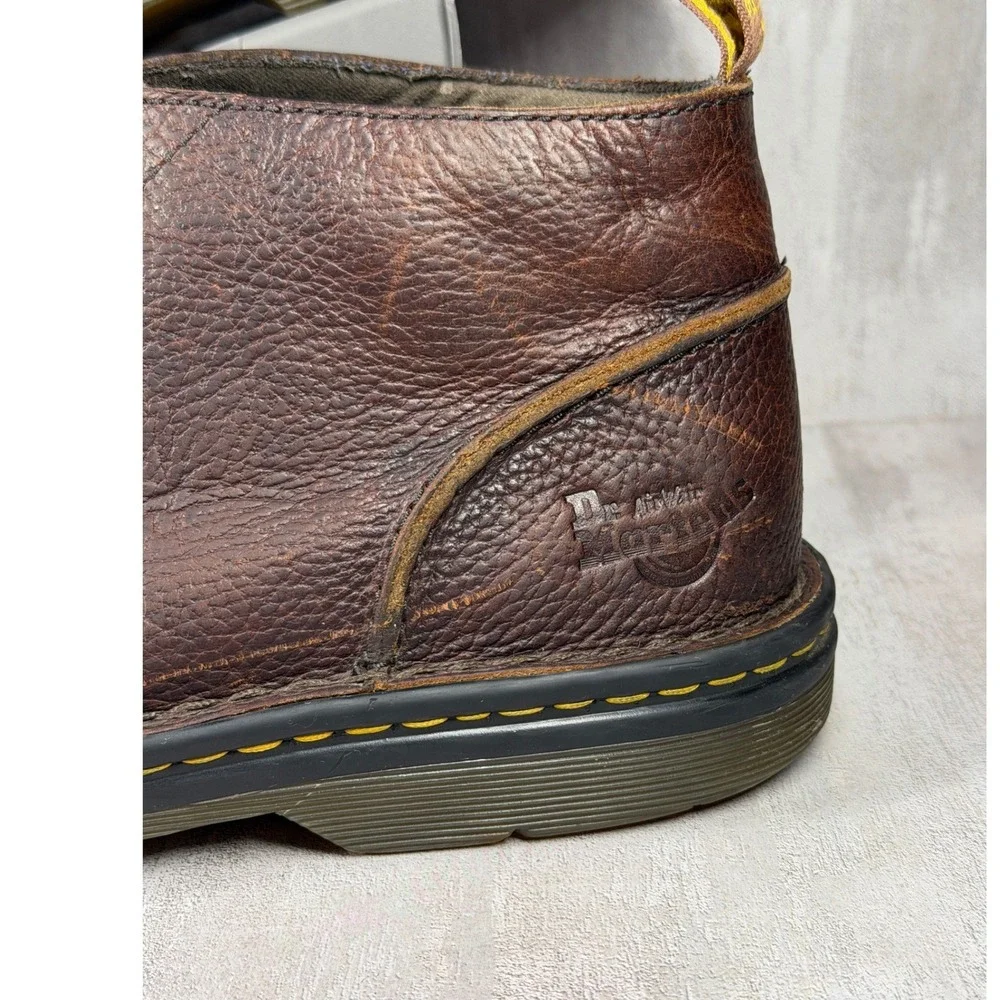 Dr. Martens Industrial Brown Pebbled Leather Chukka Boots Slip Resistant Mens 11